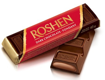 Dunkleschokolade Riegel "Roshen" mit Schoko Füllung